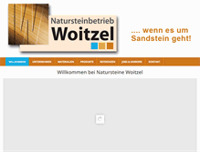 Tablet Screenshot of naturstein-woitzel.de